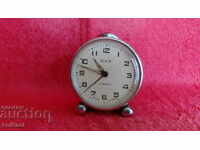 Old Social Mother of Pearl Clock Alarm Clock Slava SLAVA USSR Russia