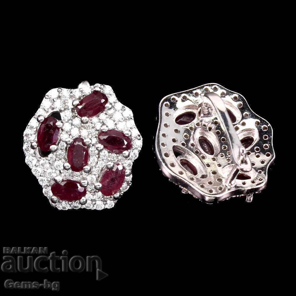 Δημοπρασία Σετ σκουλαρικιών και δαχτυλιδιών με ρουμπίνια και ζιργκόν Δημοπρασία Σετ σκουλαρικιών και δαχτυλιδιών με ρουμπίνια και ζιργκόν