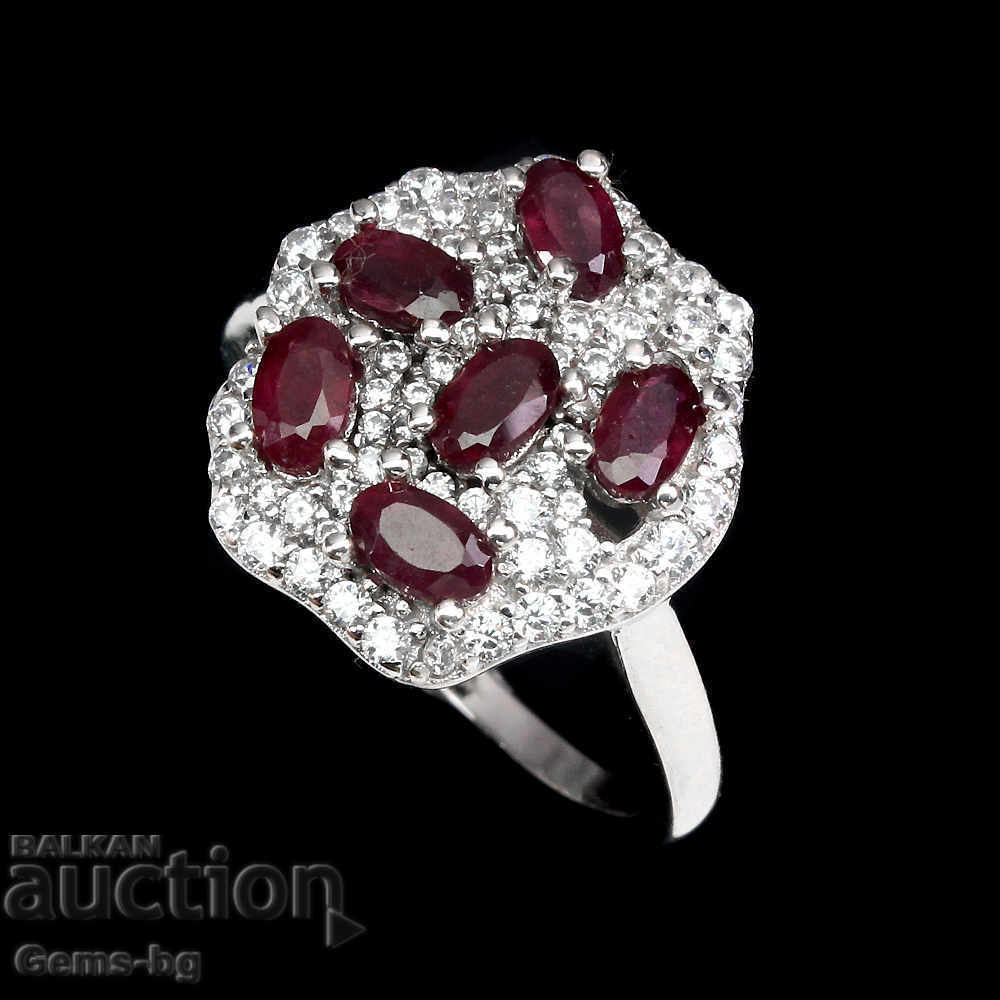 Σετ σκουλαρικιών και δαχτυλιδιών με ρουμπίνια και ζιργκόν - 5 Σετ σκουλαρικιών και δαχτυλιδιών με ρουμπίνια και ζιργκόν - 5