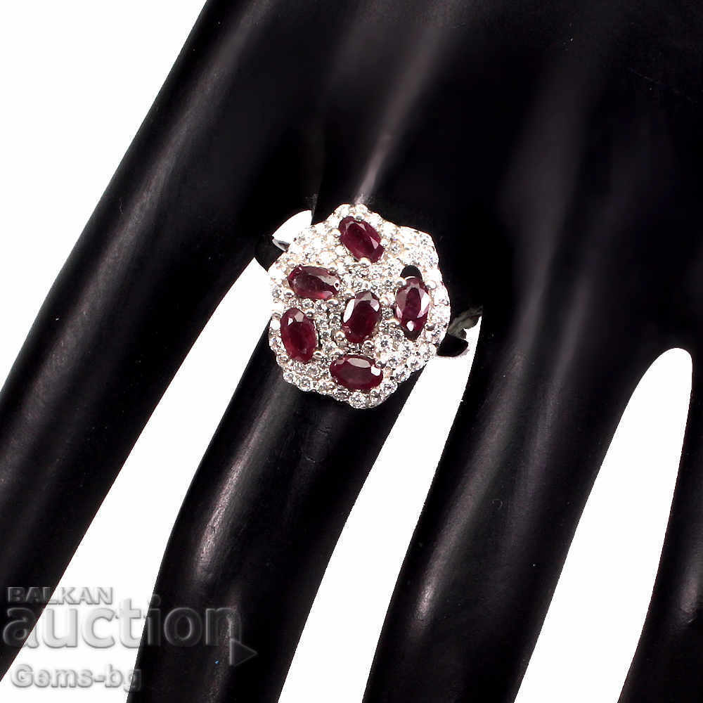 Σετ σκουλαρικιών και δαχτυλιδιών με ρουμπίνια και ζιργκόν - 6 Σετ σκουλαρικιών και δαχτυλιδιών με ρουμπίνια και ζιργκόν - 6