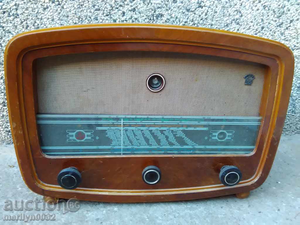 Old radio Orion, radio set, lamp