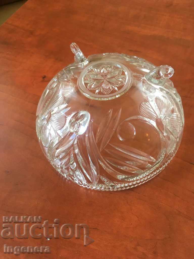 Delivery of GLASS COOKBOOK WITH CRYSTAL THICK WITH FOOT Delivery of GLASS COOKBOOK WITH CRYSTAL THICK WITH FOOT