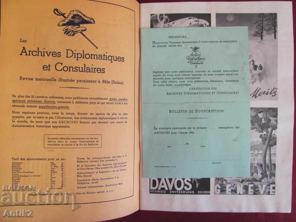 1936 Archives Dyplomatiques et Consulavres with price 140.00 BGN | € 71.58