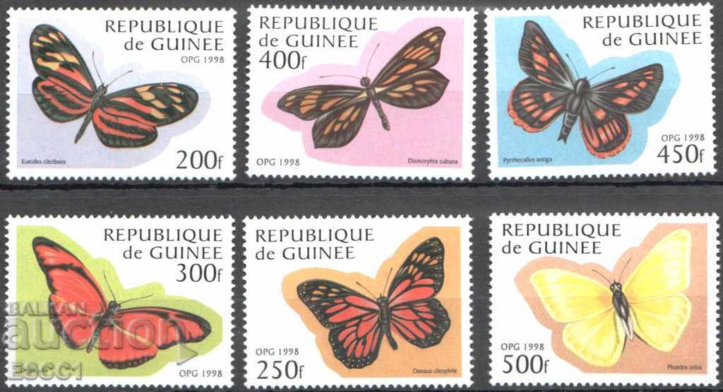 Καθαρά εμπορικά σήματα Δέματα πανίδας Πεταλούδες 1998 από Γουινέα