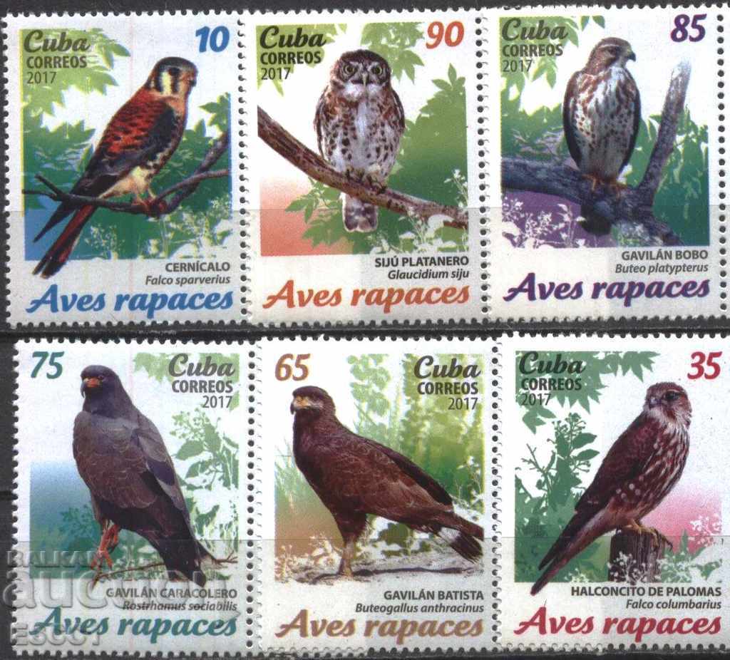 Чисти марки Фауна Хищни Птици 2017 от Куба