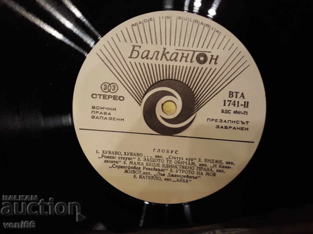 Auction VTA 1741 Globe Auction VTA 1741 Globe