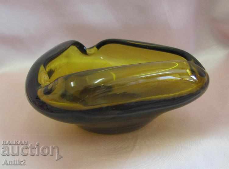 Antique Hand Grinded Crystal Ashtray Czechoslovakia with price 120.00 BGN | € 61.36 Antique Hand Grinded Crystal Ashtray Czechoslovakia with price 120.00 BGN | € 61.36