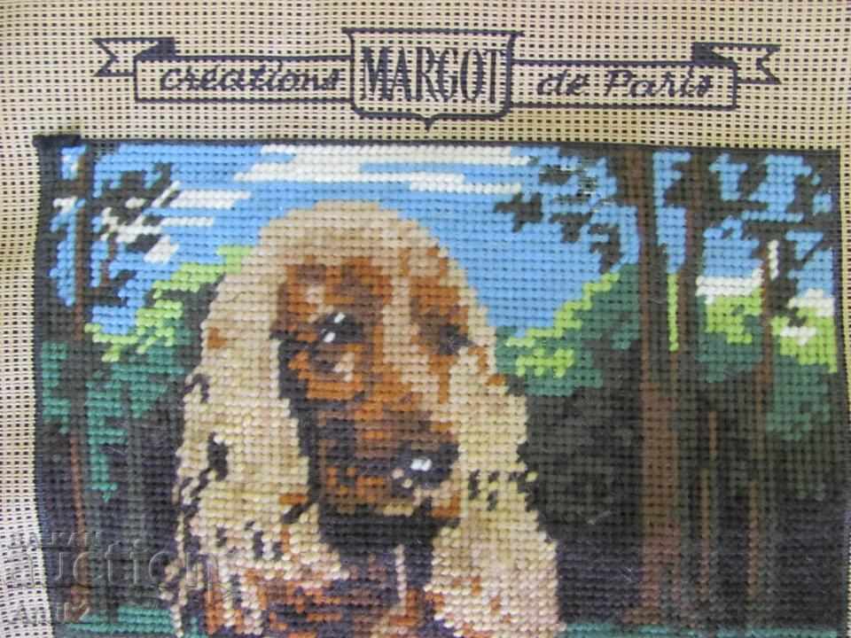 Auction Old Hand Sheet Tapestry Dog France Auction Old Hand Sheet Tapestry Dog France