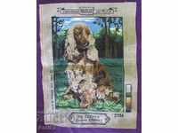 Old Hand Sheet Tapestry Dog France