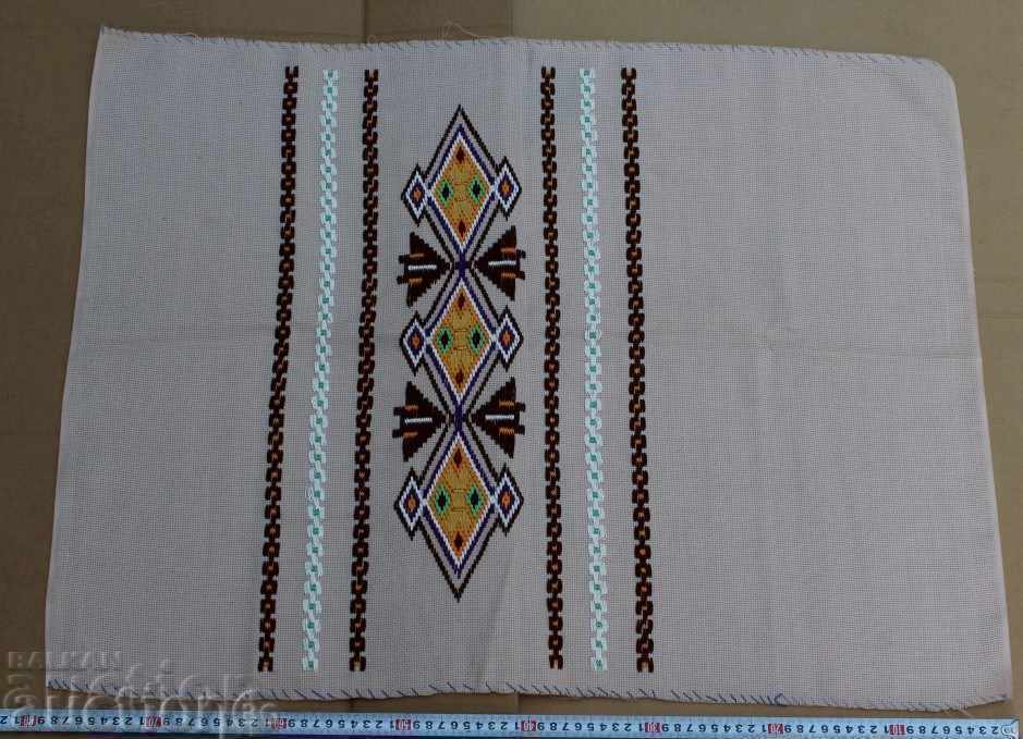 Delivery of . OLD BOOK FACE FOR A CUSHION WITH CHEESE HAND EMBROIDERY