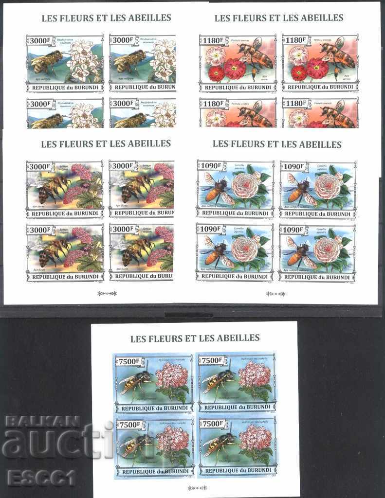 Pure Blocks Perforated Bees Flowers 2013 from Burundi with price 87.50 BGN | € 44.74 Pure Blocks Perforated Bees Flowers 2013 from Burundi with price 87.50 BGN | € 44.74