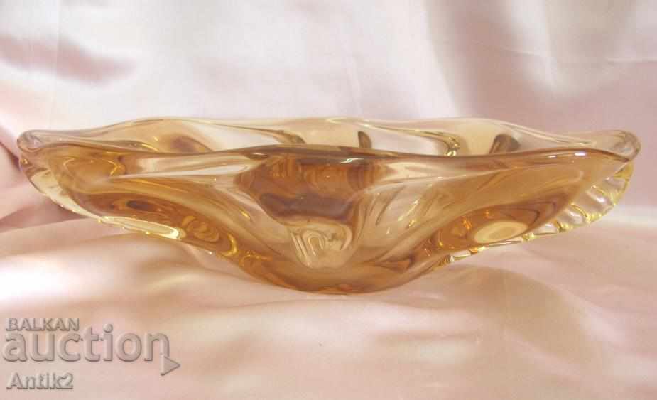 Old Crystal Glass Massive Heavy Cup, Fruit with price 160.00 BGN | € 81.81