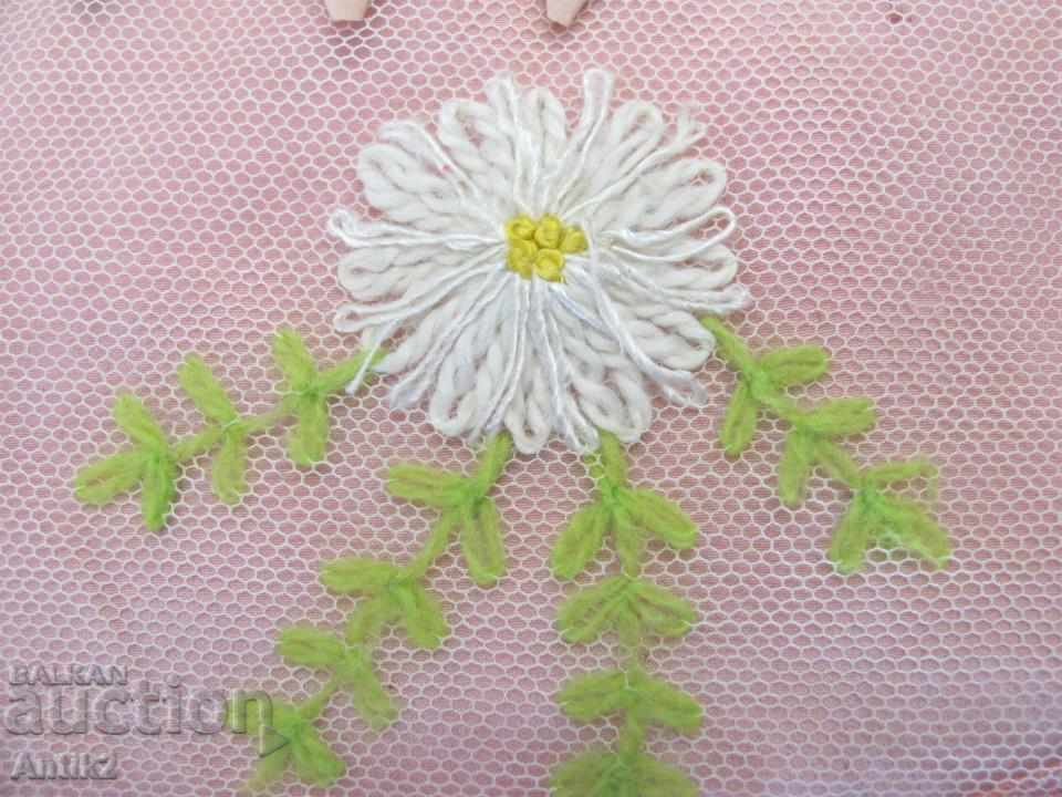30s Hand Embroidered Pillow Case - 7