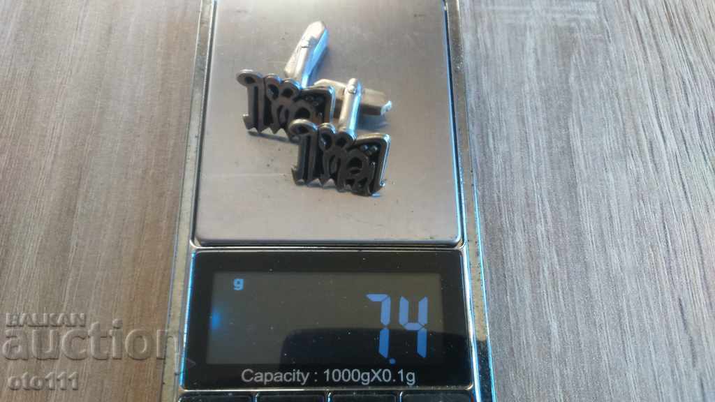 OLD OTTOMAN, SLEEVES, BUTTONS, SILVER WITH NIELO - 5 OLD OTTOMAN, SLEEVES, BUTTONS, SILVER WITH NIELO - 5