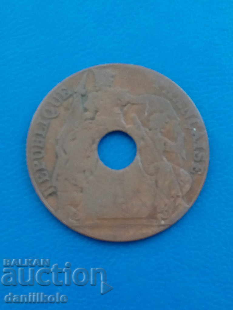 * $ * Y * $ * FRENCH INDO-CHINA 1 CENT 1923 - ROW RRR * $ * Y * $ *