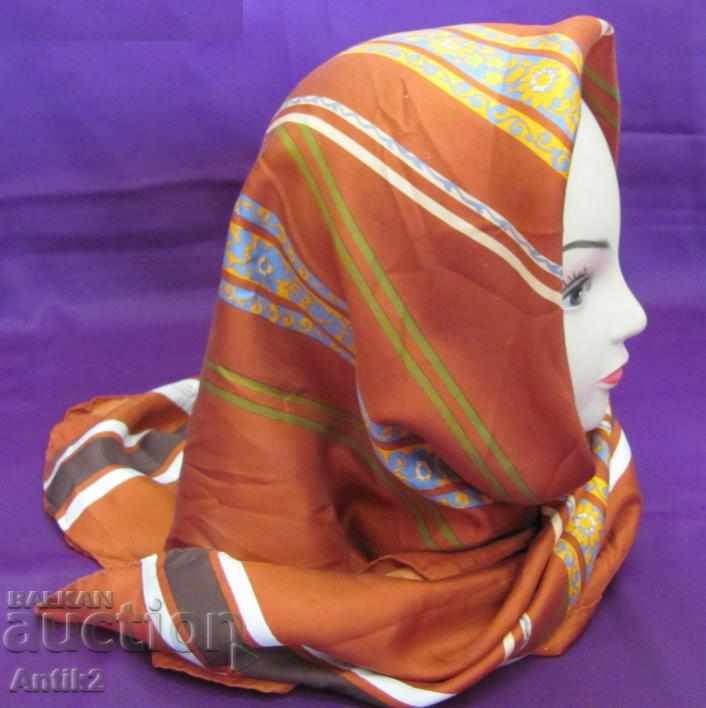 Old Original Silk Ladies Scarf Deste - 5