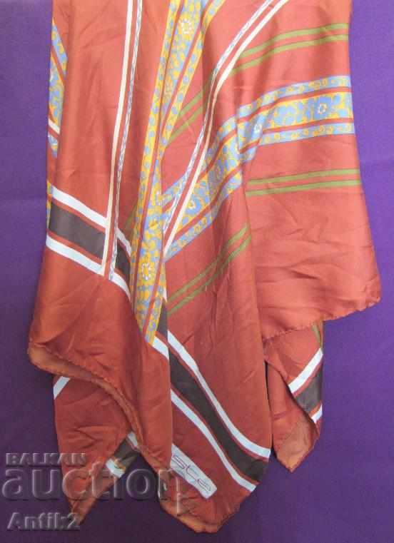 Old Original Silk Ladies Scarf Deste - 7