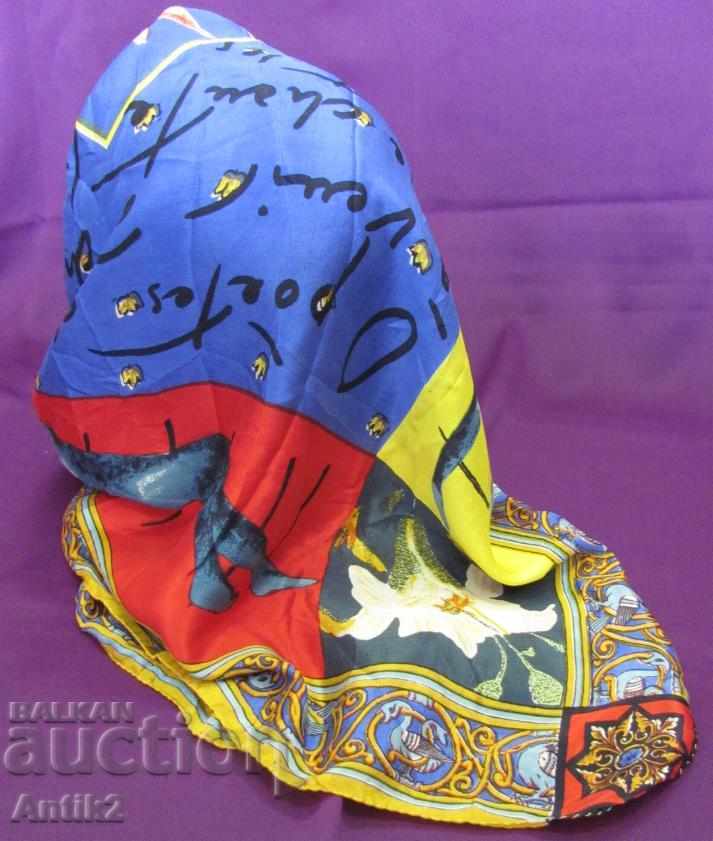 Auction Old Original Silk Ladies Scarf Auction Old Original Silk Ladies Scarf