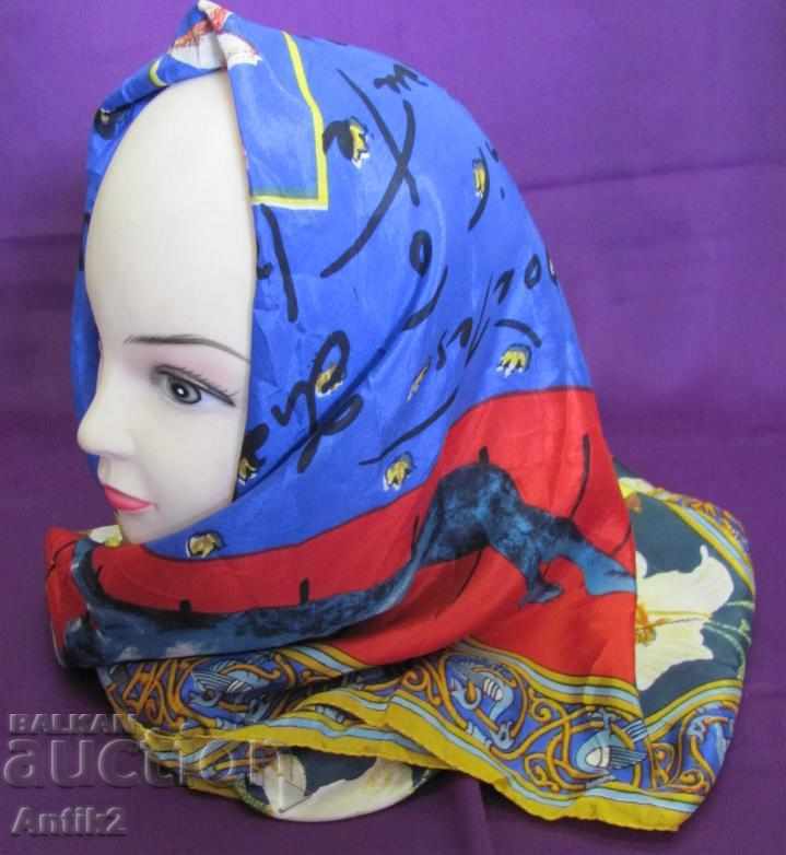 Delivery of Old Original Silk Ladies Scarf Delivery of Old Original Silk Ladies Scarf