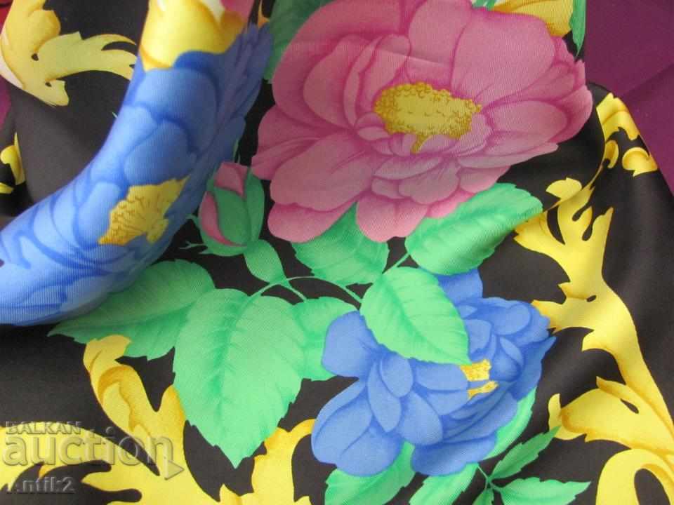 Auction Star Silk Ladies Scarf Art of Silk Italy Auction Star Silk Ladies Scarf Art of Silk Italy