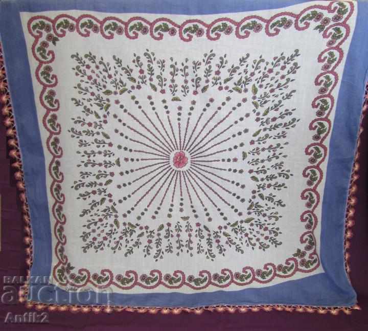 Δημοπρασία Παλιά κασκόλ γυναικείο μαντήλι από βαμβάκι