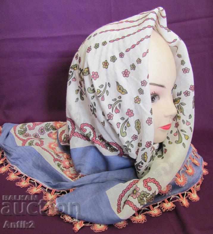 Παράδοση Παλιά κασκόλ γυναικείο μαντήλι από βαμβάκι