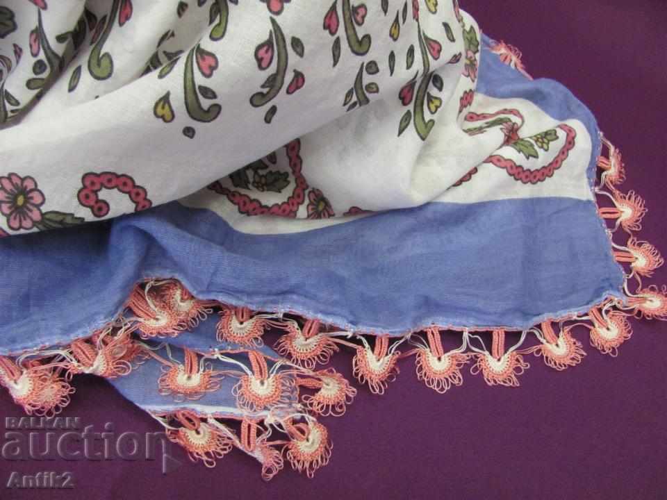 Παλιά κασκόλ γυναικείο μαντήλι από βαμβάκι - 5