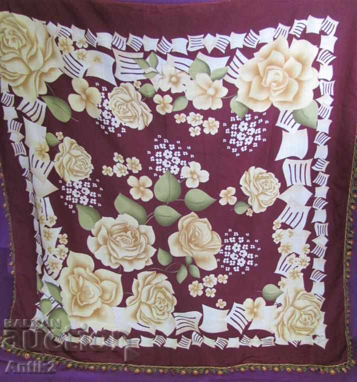 Auction  Old Cotton Turkish Ladies Scarf