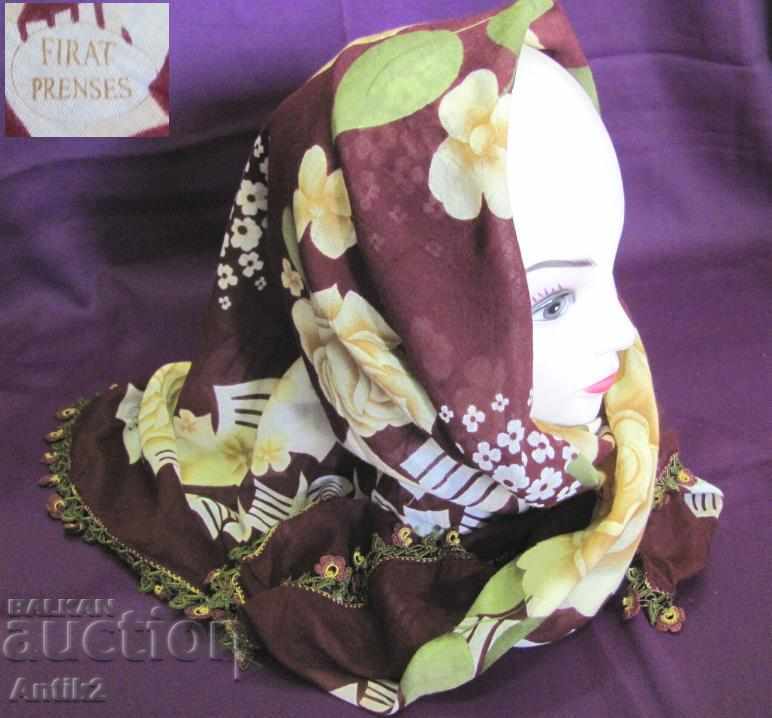 Παλιά κασκόλ γυναικείο μαντήλι από βαμβάκι
