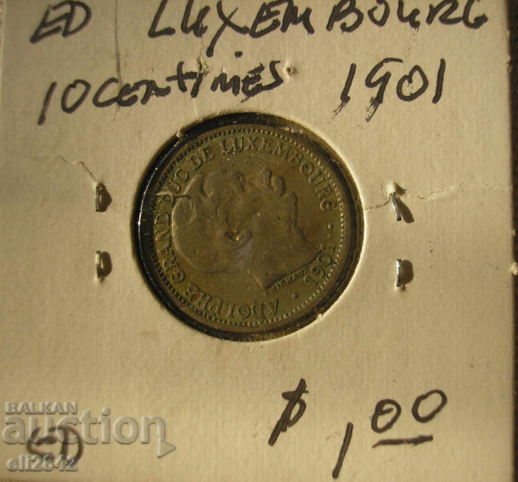 10 centimetri Luxemburg 1901