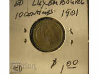 10 centimetri Luxemburg 1901
