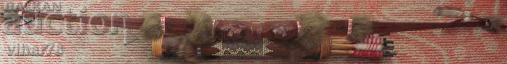 Large Wooden Bow WITH ARROWS - 7