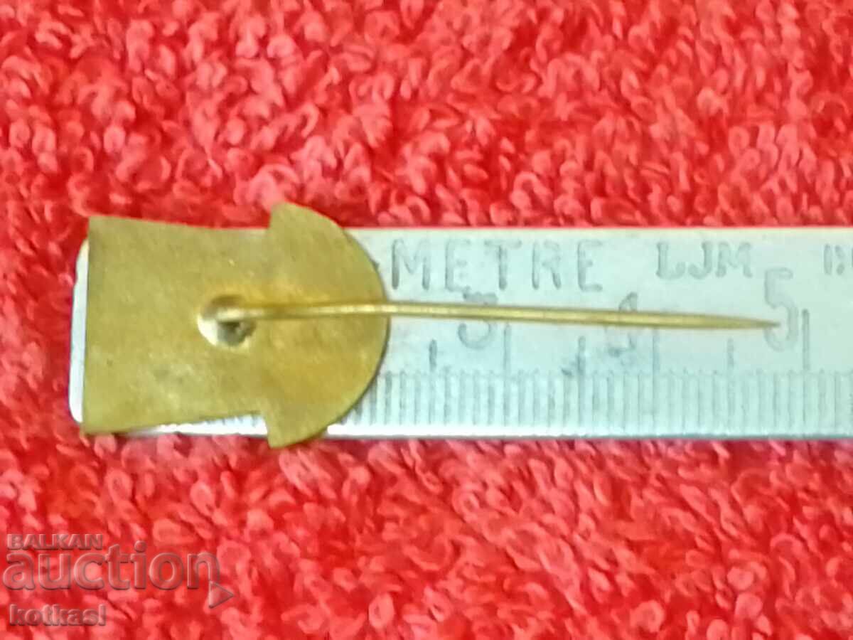 Old metal bronze badge pin with price 2.50 BGN | € 1.28 Old metal bronze badge pin with price 2.50 BGN | € 1.28