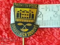 Old metal bronze badge pin