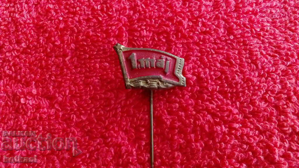 Auction Old May 1st Metal Pin Badge Auction Old May 1st Metal Pin Badge