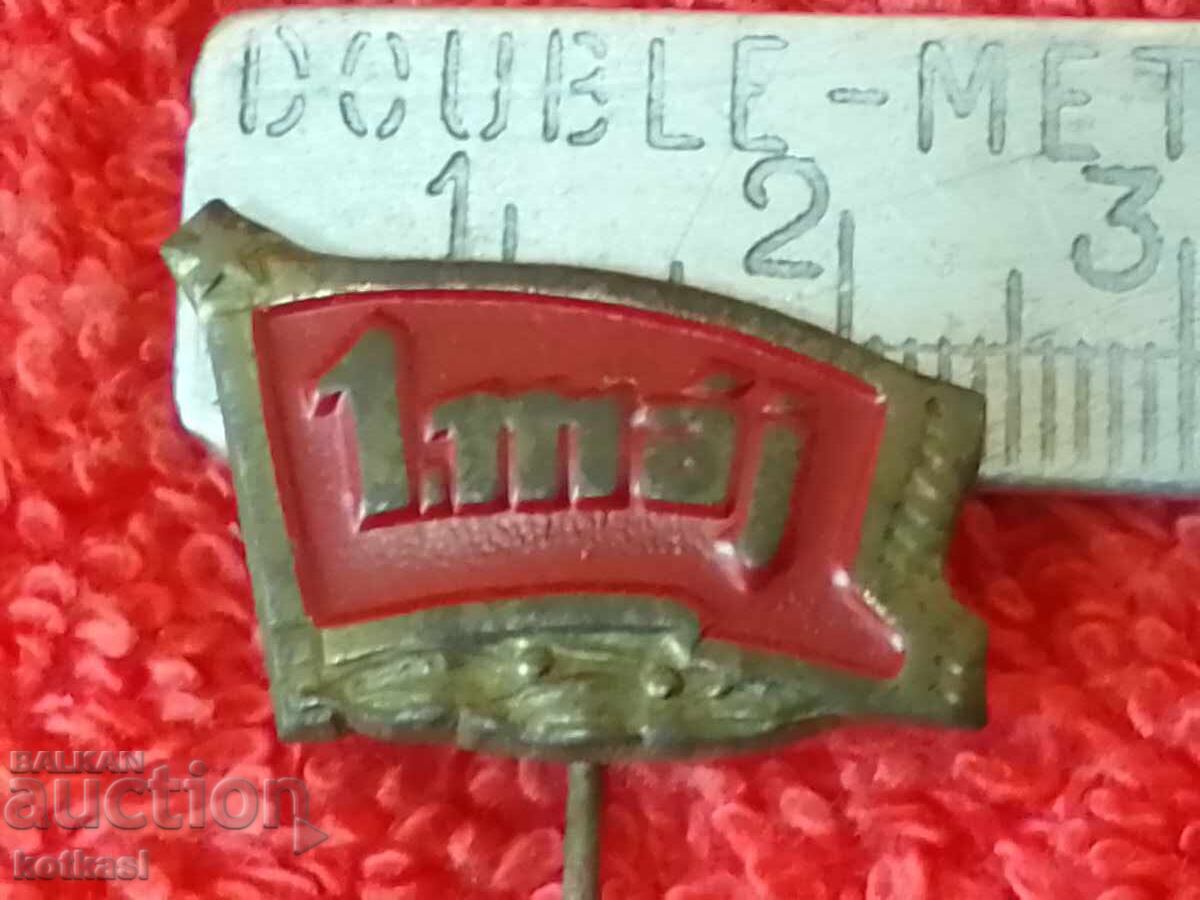 Old May 1st Metal Pin Badge Old May 1st Metal Pin Badge