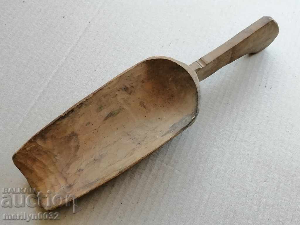 Old wooden shovel, blade, wooden