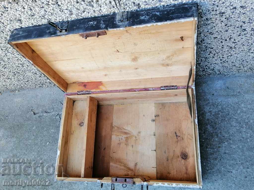 An old military chest, a chest, a wooden chest - 6