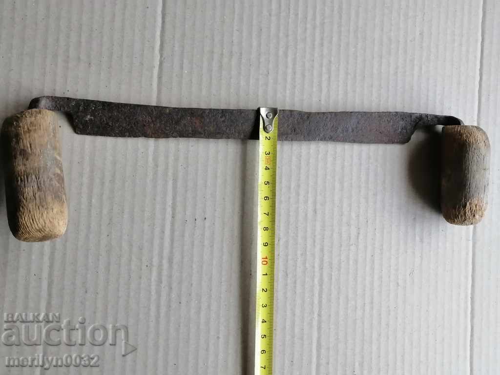 Old forged ruff tool wrought iron wooden planer - 6