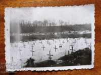Old photo of a military cemetery