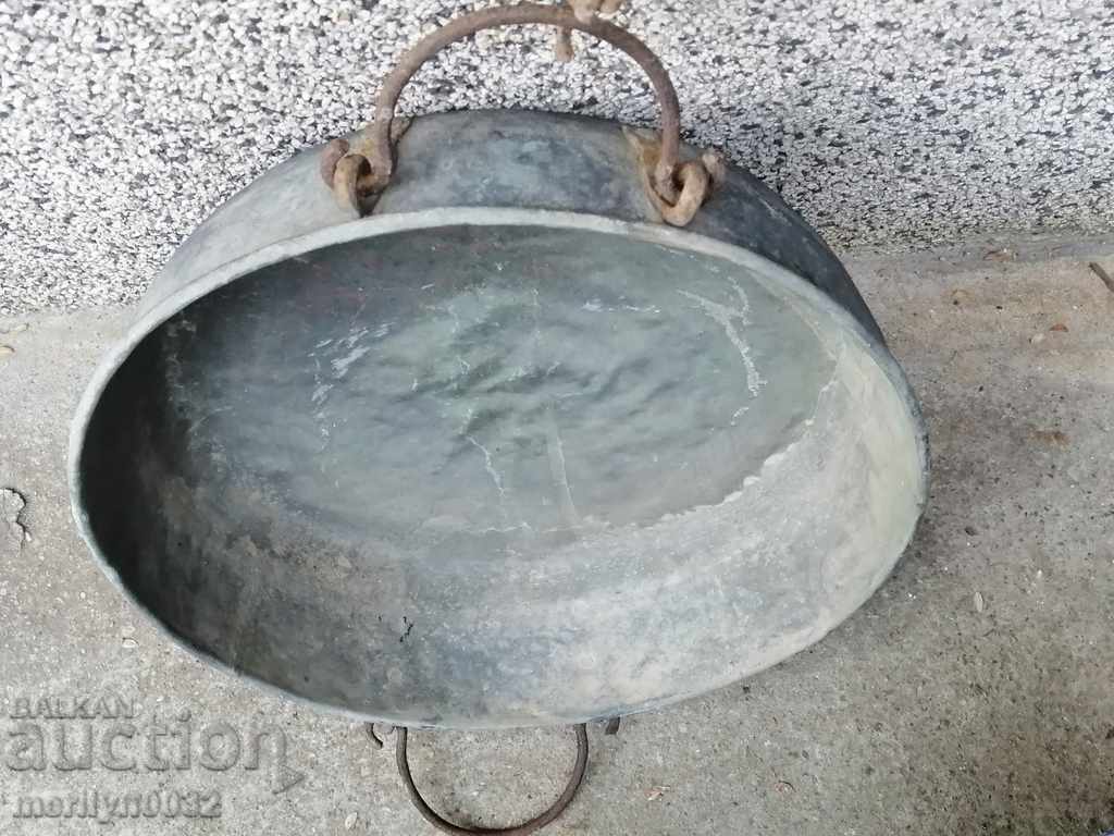 Auction Old Copper Bowl Tray A LARGE copper copper pot Auction Old Copper Bowl Tray A LARGE copper copper pot