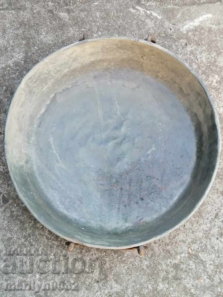 Old Copper Bowl Tray A LARGE copper copper pot - 5 Old Copper Bowl Tray A LARGE copper copper pot - 5