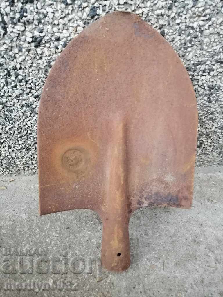 Straight shovel without sap with stamped wrought iron tool white - 5