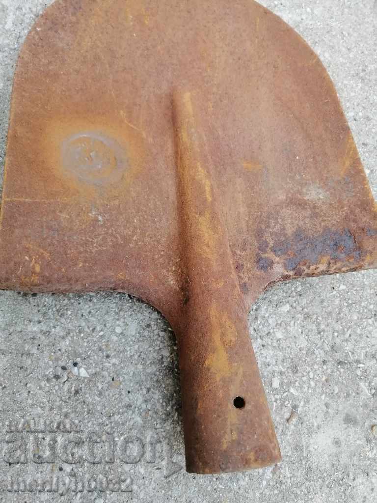 Straight shovel without sap with stamped wrought iron tool white - 7