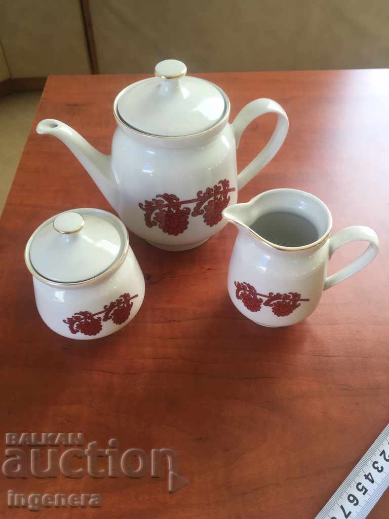 KANA PAVUR KETTLE PORCELAIN BULGARIA SET with price 15.00 BGN | € 7.67 KANA PAVUR KETTLE PORCELAIN BULGARIA SET with price 15.00 BGN | € 7.67