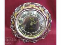 60s Star Crystal Glass Clock Majak USSR