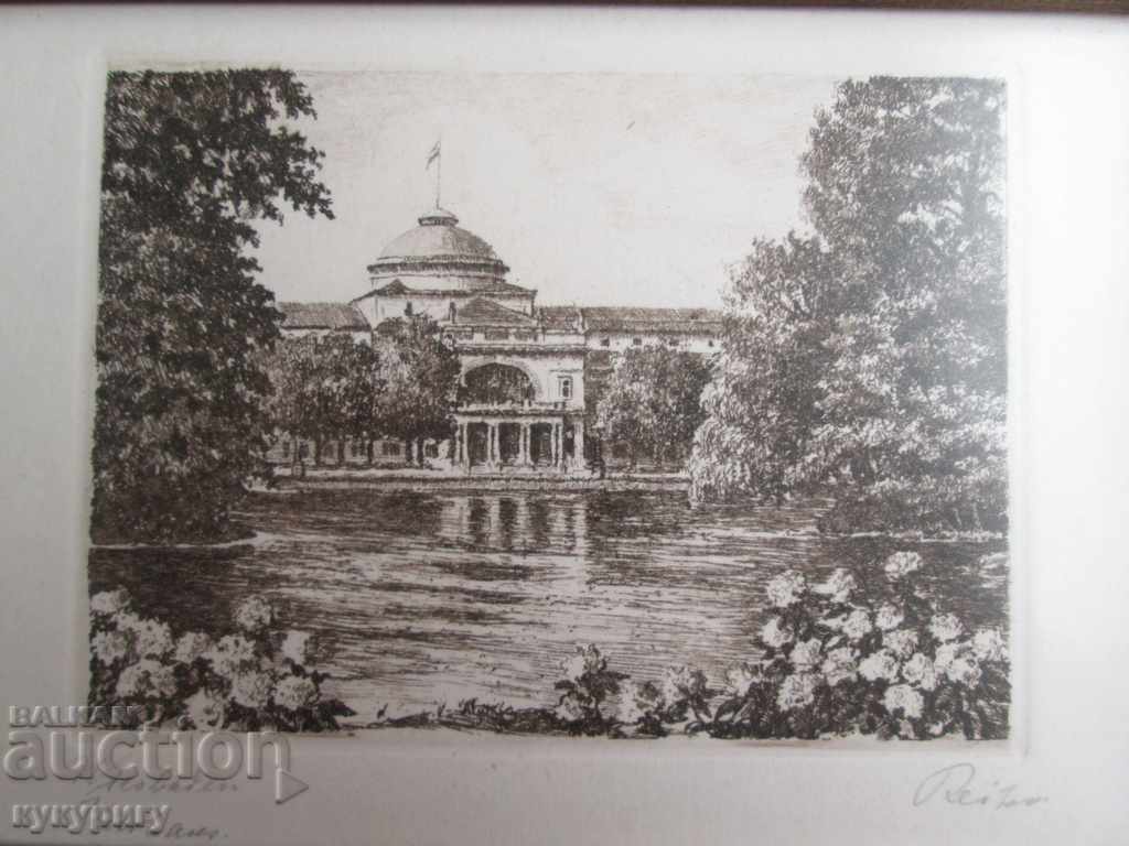 Old Little German Painting Lithograph "Landscape from Germany" with price 60.00 BGN | € 30.68 Old Little German Painting Lithograph "Landscape from Germany" with price 60.00 BGN | € 30.68