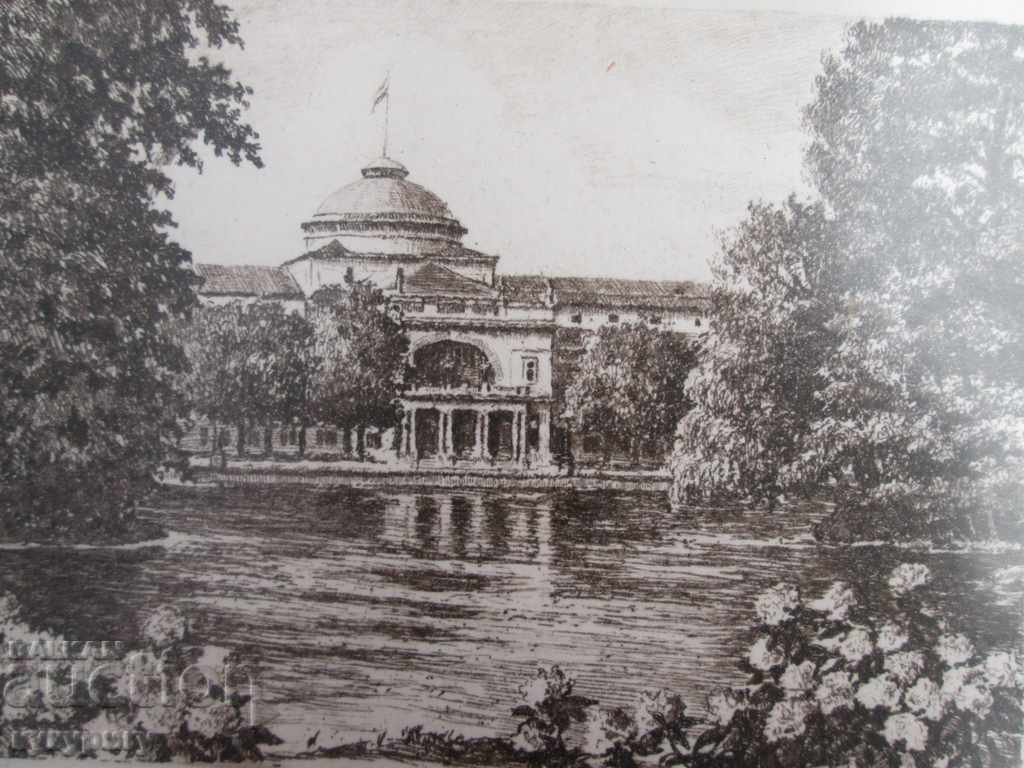 Old Little German Painting Lithograph "Landscape from Germany" - 5 Old Little German Painting Lithograph "Landscape from Germany" - 5