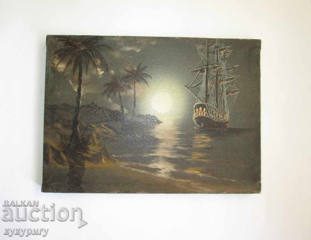 Old painting Night Sea Landscape oil on canvas with price 85.00 BGN | € 43.46 Old painting Night Sea Landscape oil on canvas with price 85.00 BGN | € 43.46