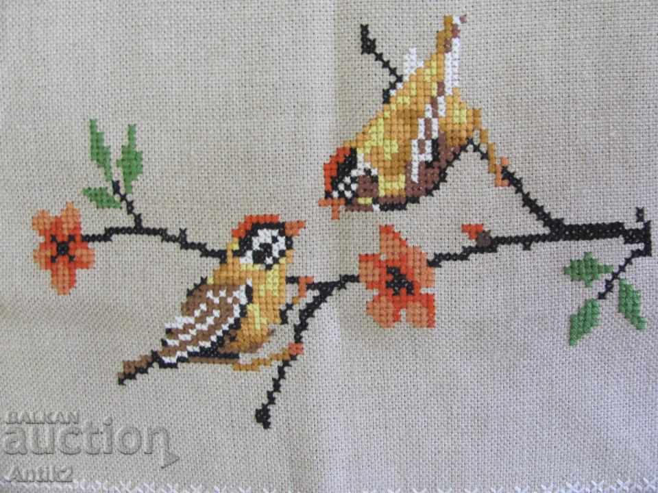 Delivery of Old hand embroidery and lace box, tablecloth